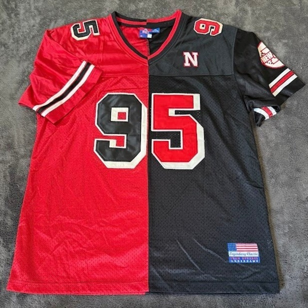 Legendary Classic Underdawg Split Jersey Red Black Mesh 95 Mens 2XL